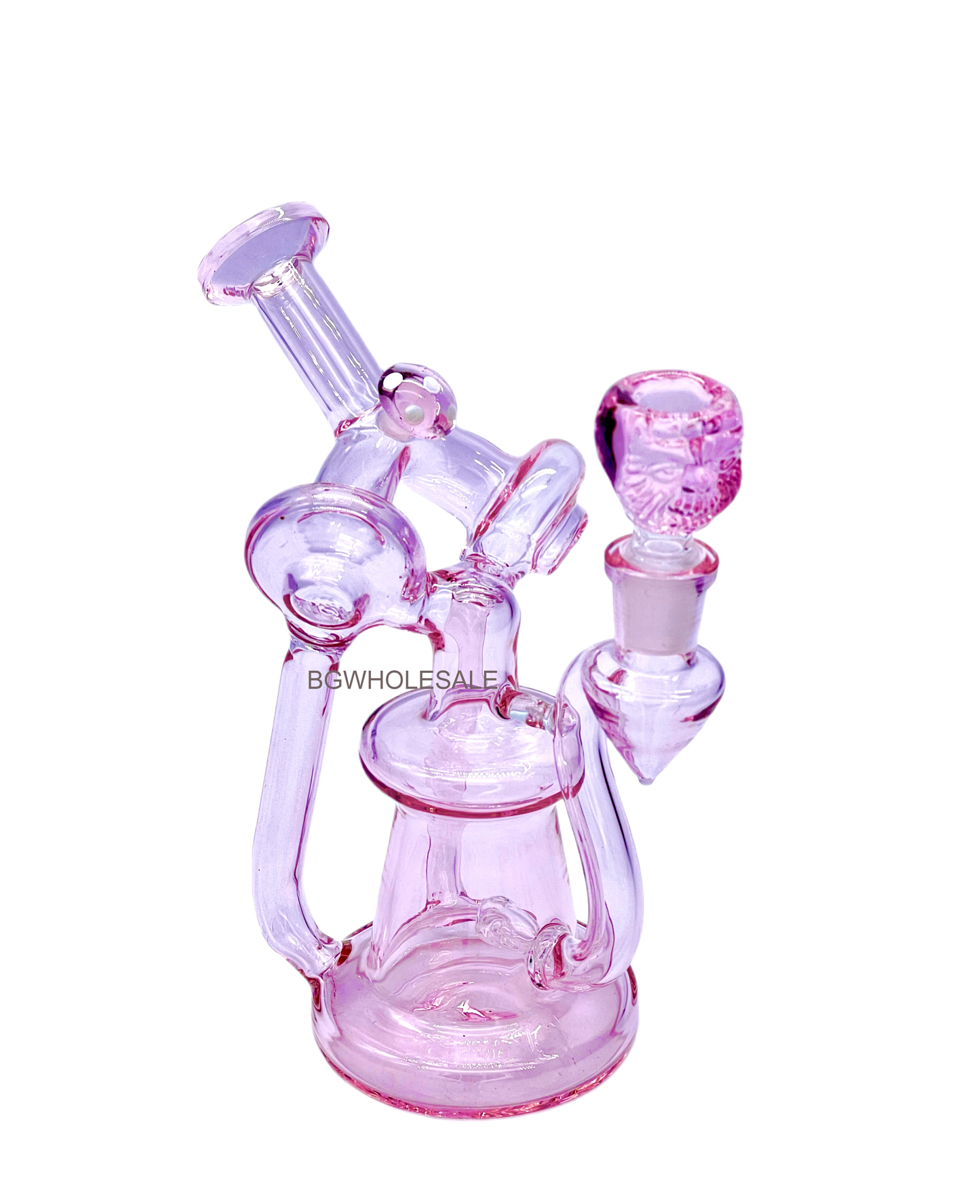 7" Colored Recycler Dab Rig Glass Water Pipe