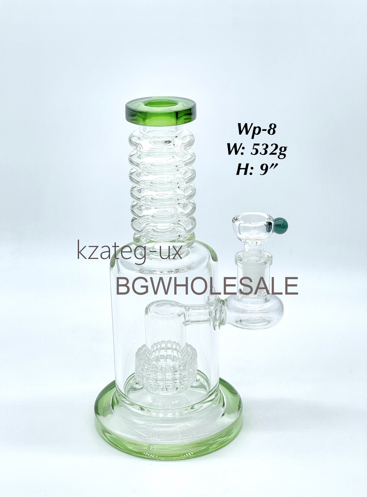 9" Showerhead Percolator Bong with Rings Tube