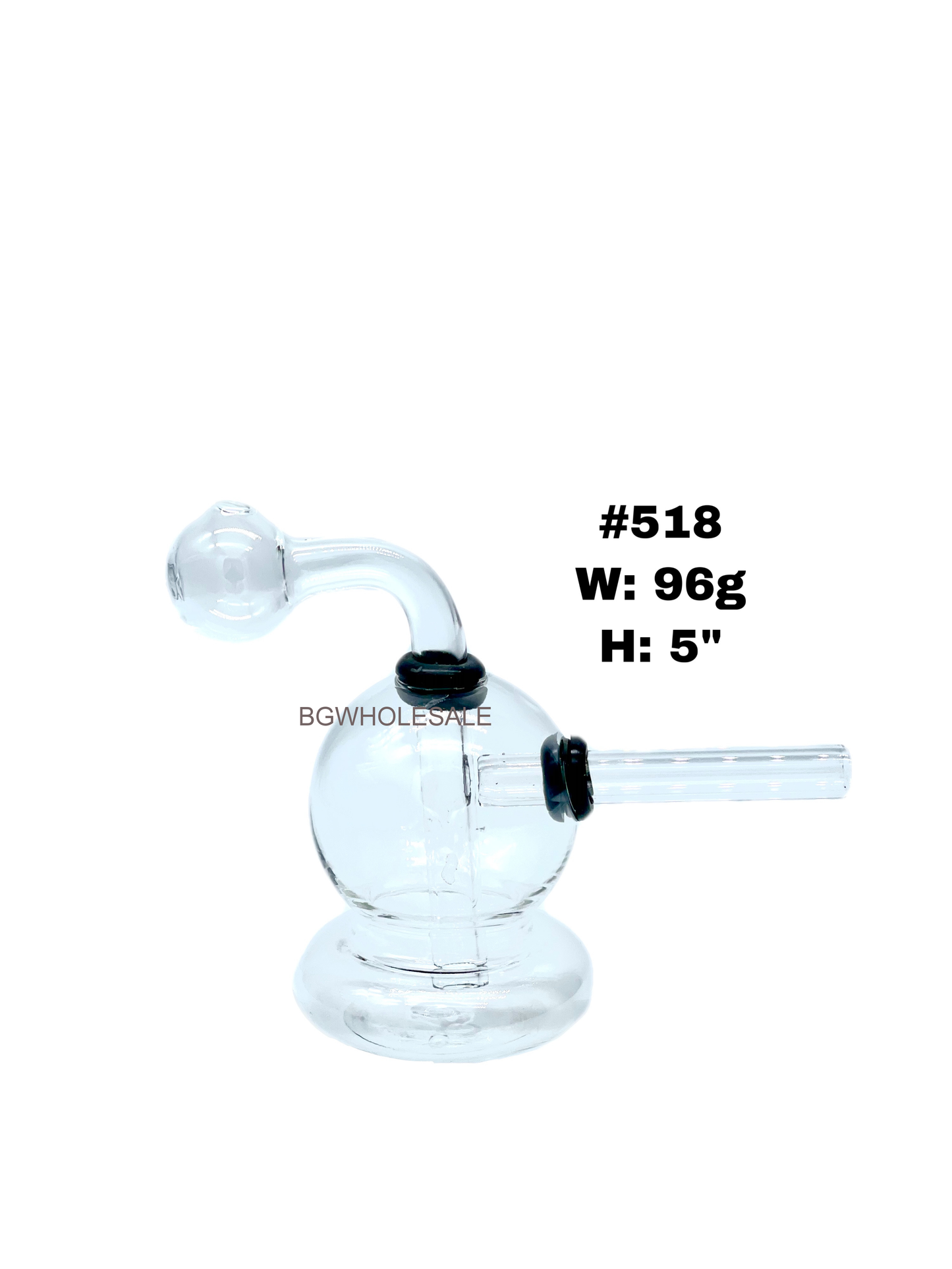 5" Ball Shape Clear Glass Sniffer