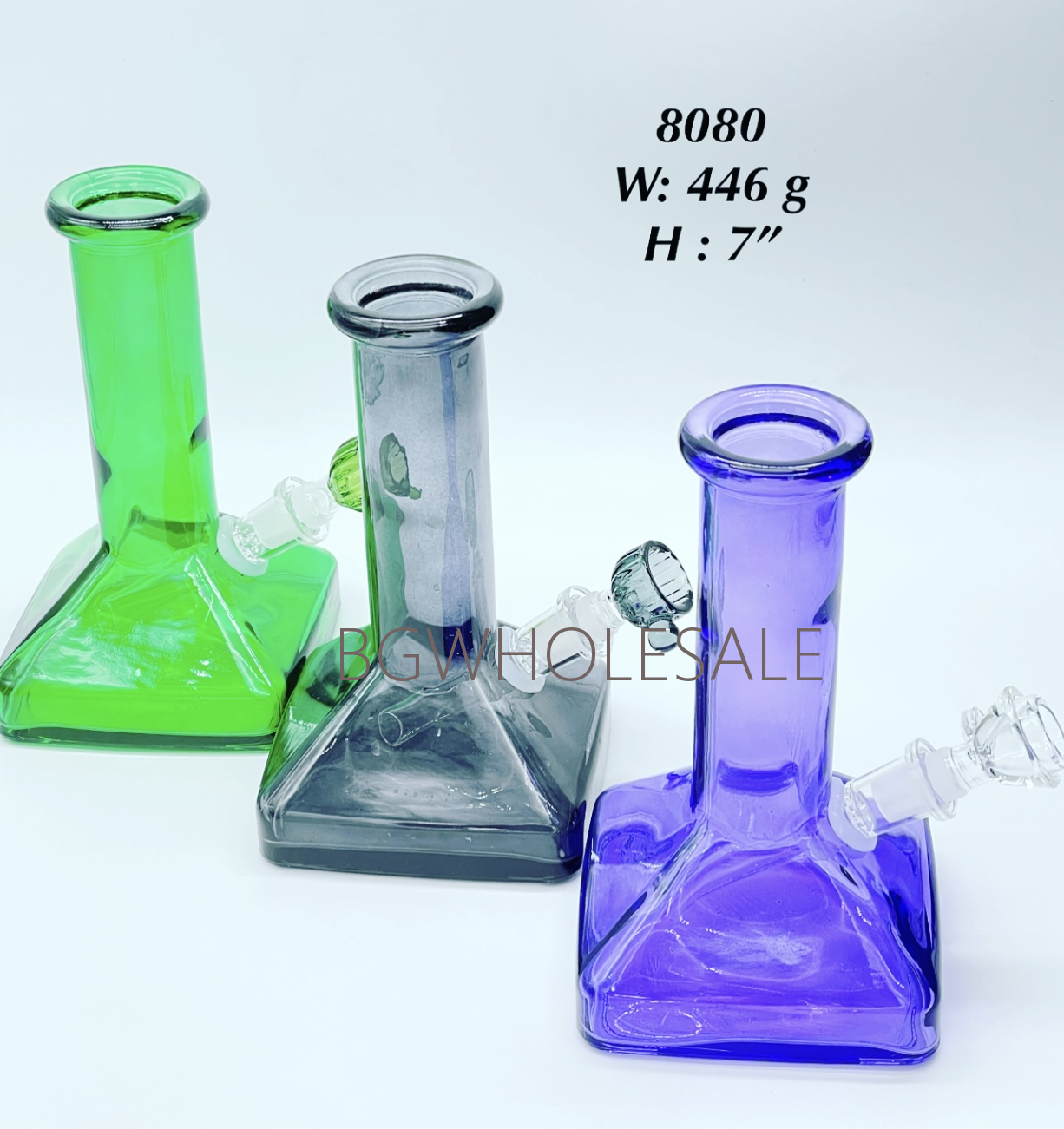 7" Colored Glass Bong