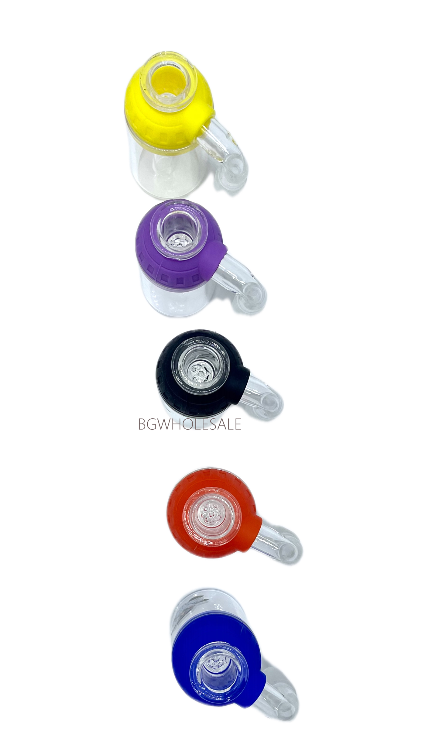 2 in 1 Ashcatcher Silicone and Glass Assembled