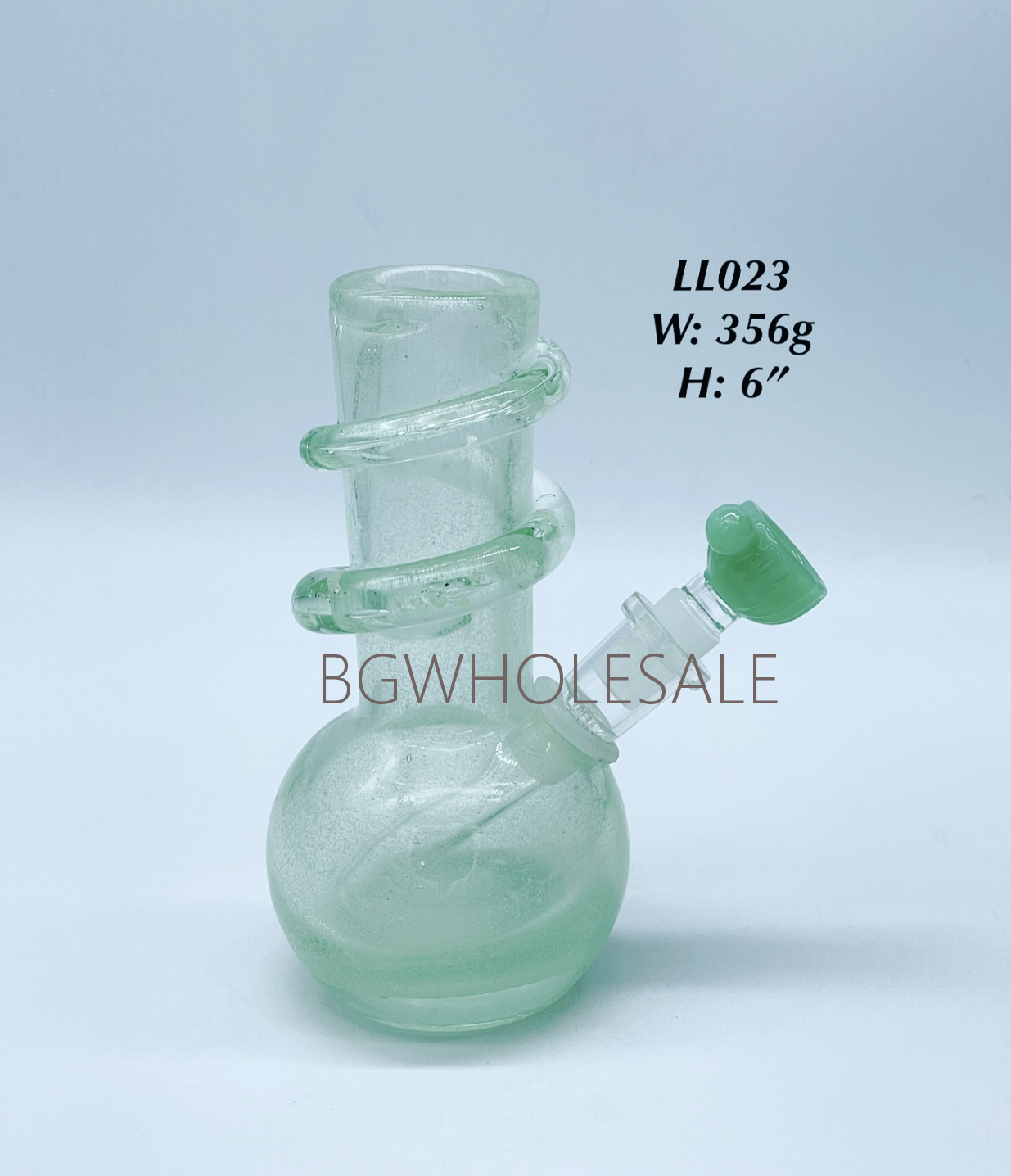 6" Glow in the Dark Soft Glass Water Pipe with Wrap