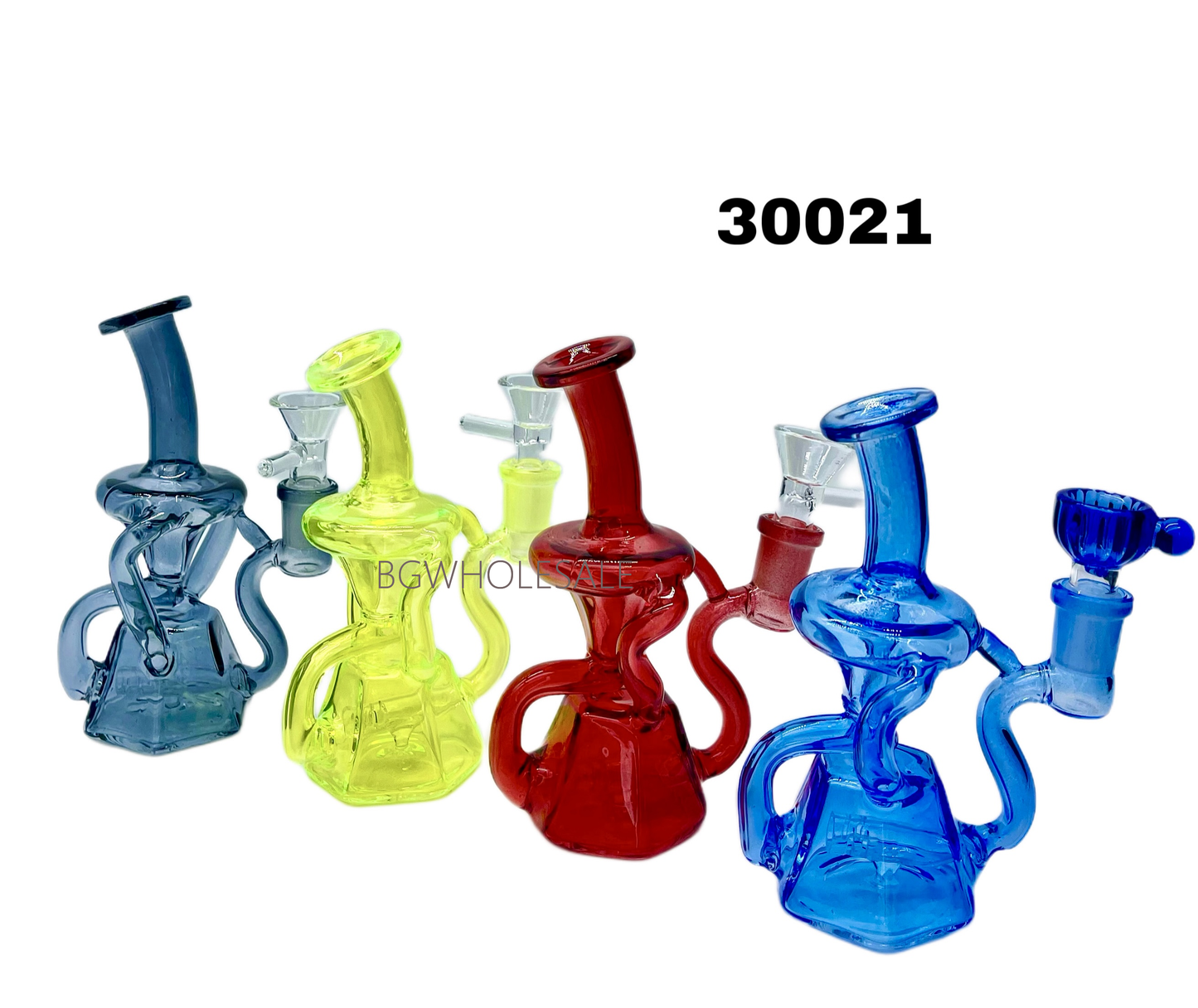 6" Hexagon Chamber Recycler Glass Dab Rig