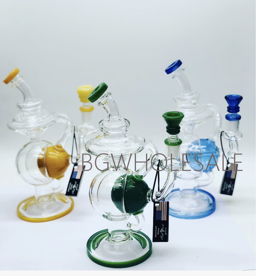 9" Ball Recycler Glass Dab Rig
