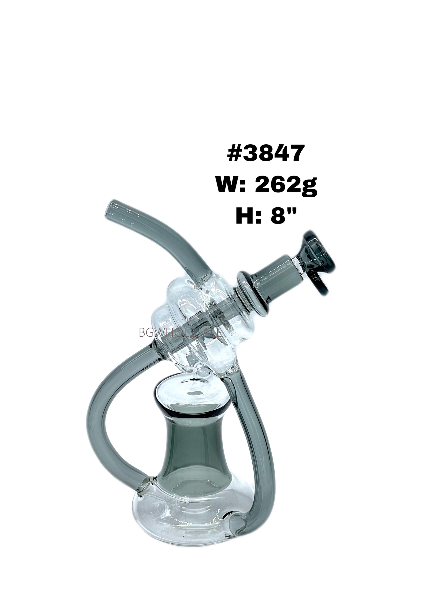 8“ Recycler Glass Dab Rig Smoking Water Pipe