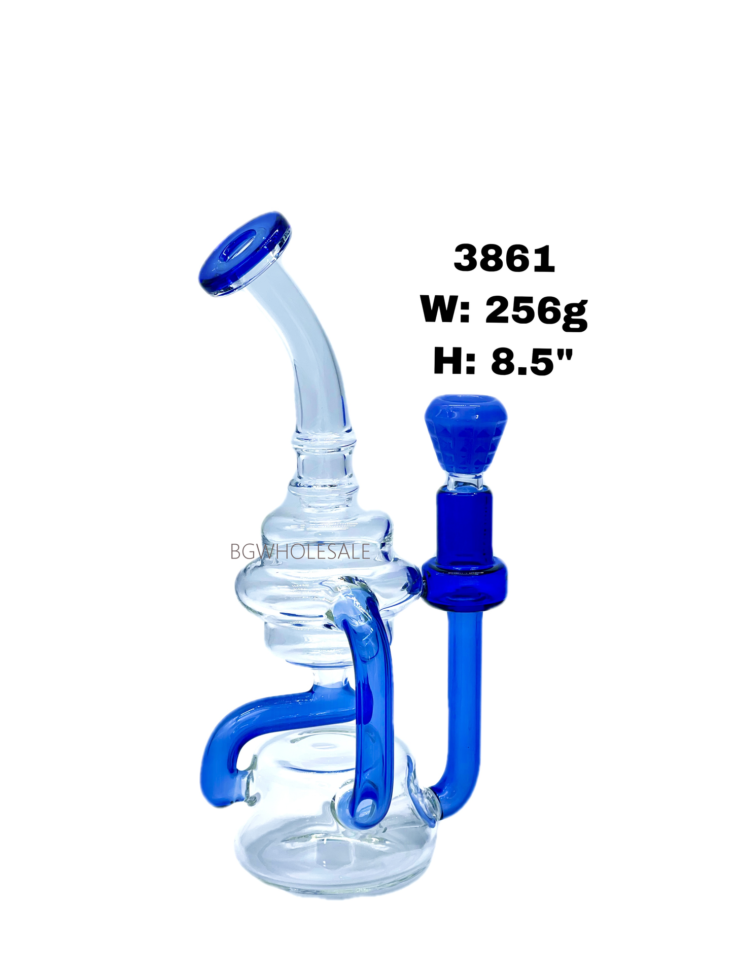 Strong Bong Recycler Glass Dab Rig 8.5"