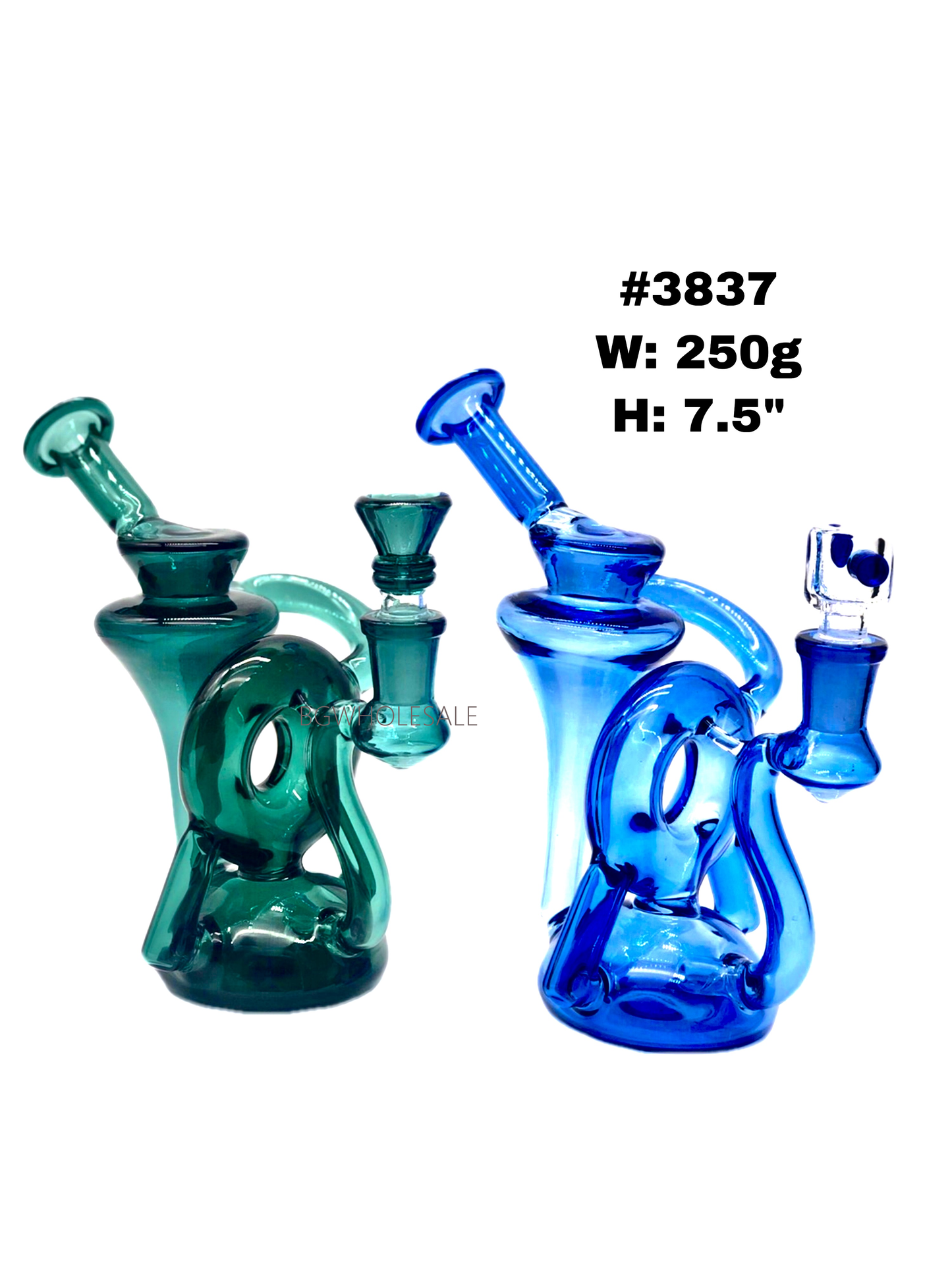 7.5" Donut Recycler Glass Dab Rig