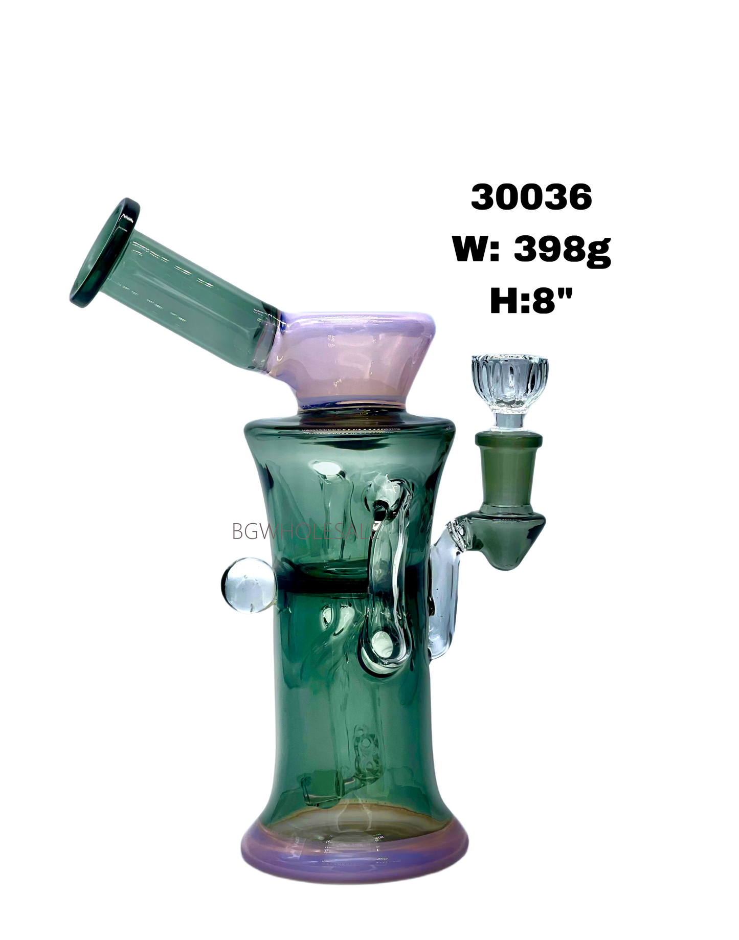 8" Recycler Dab Rig Perc Glass Water Pipe