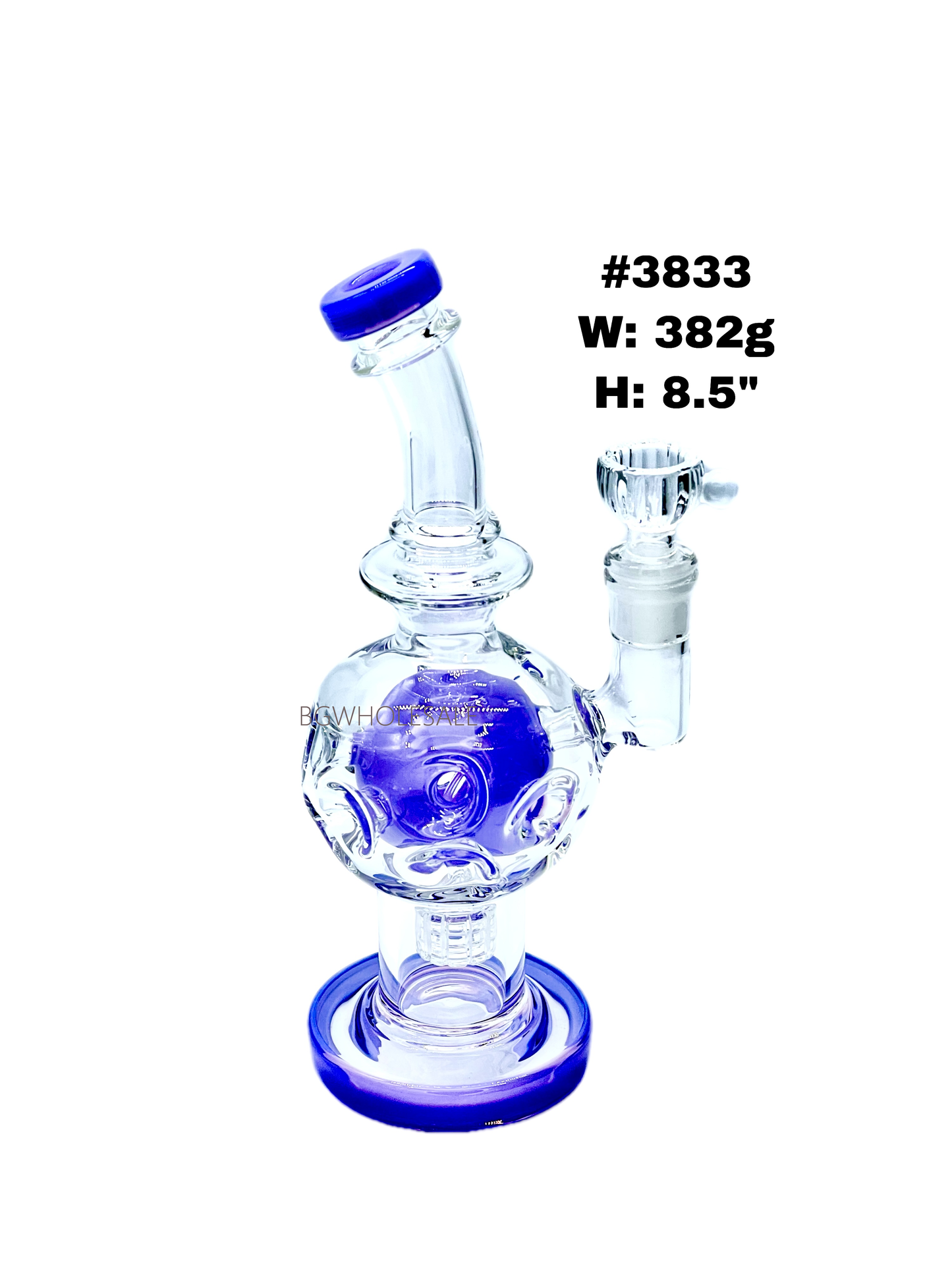 8.5" Swiss Perc Fab Egg Bong
