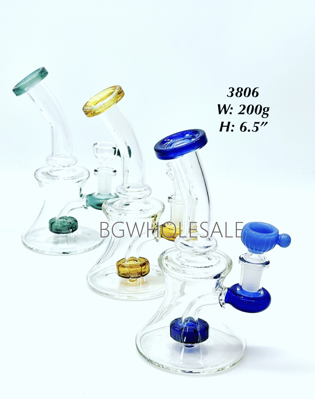 6.5" Showerhead Perc Bong Water Pipe