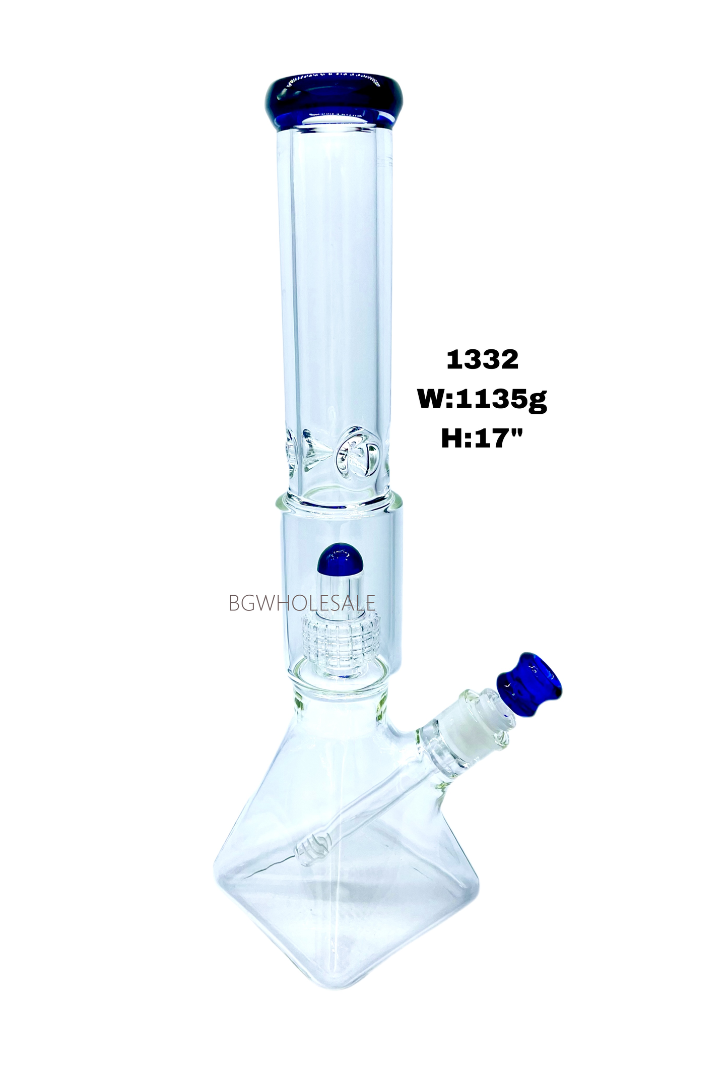 17" Showerhead Perc Beaker Bong Water Pipe