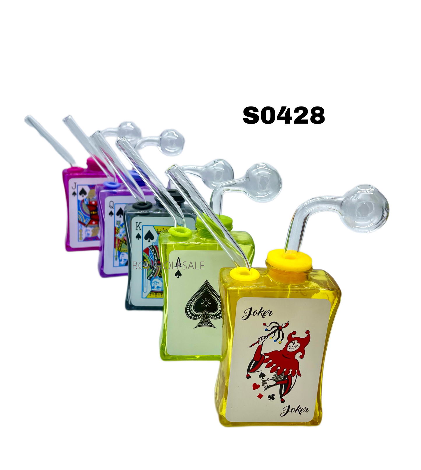 Poker Cards Glass Oil Burner Bubbler
