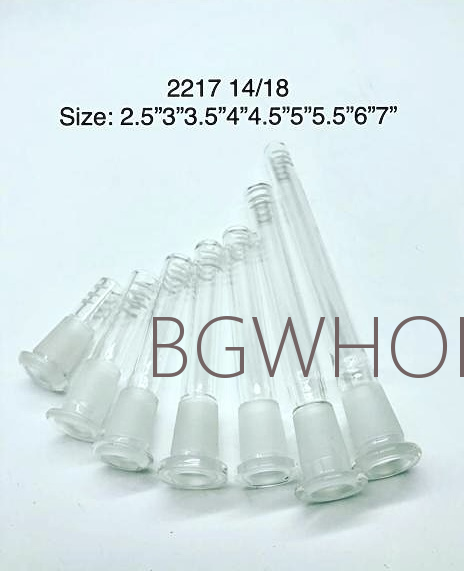 2.5"-7" Glass Downstem for Bongs 14mm 18mm joint