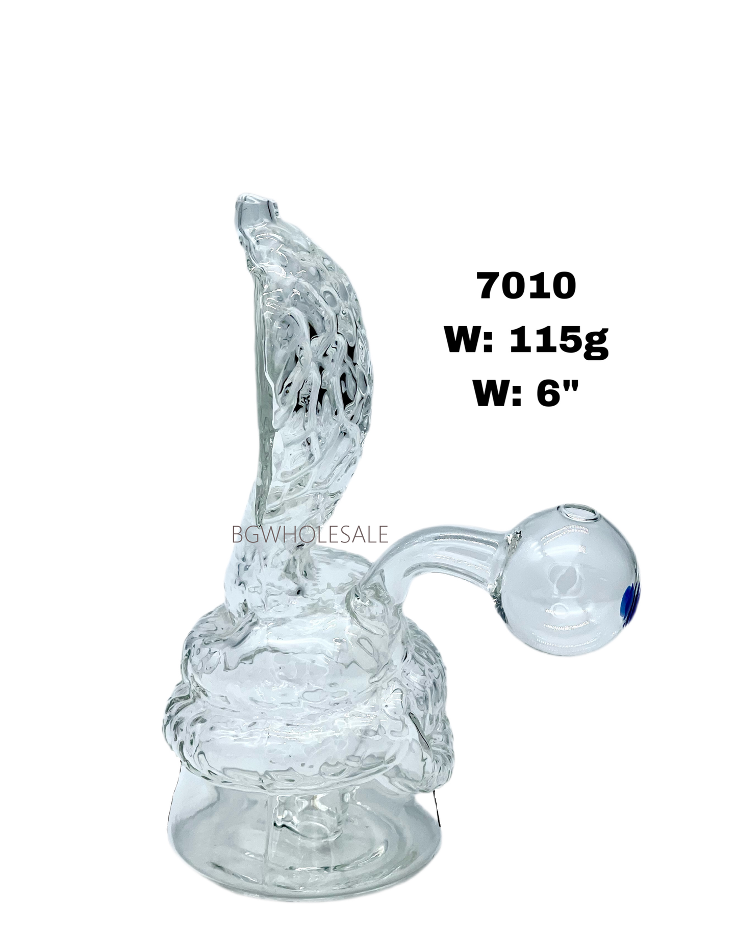 6" Colored Snake Glass Oil Burner Bubbler
