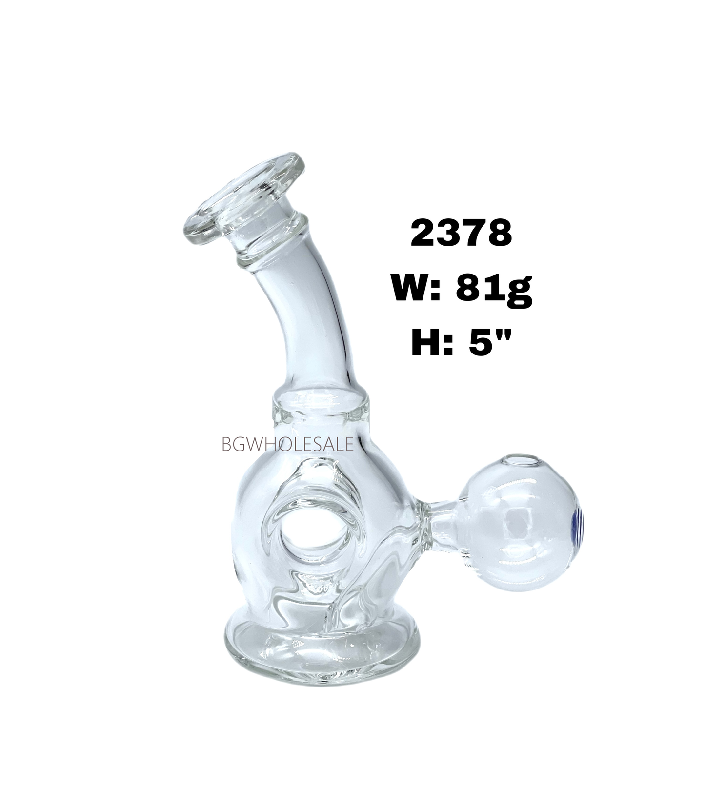 5" Clear Donut Glass Oil Burner Bubbler
