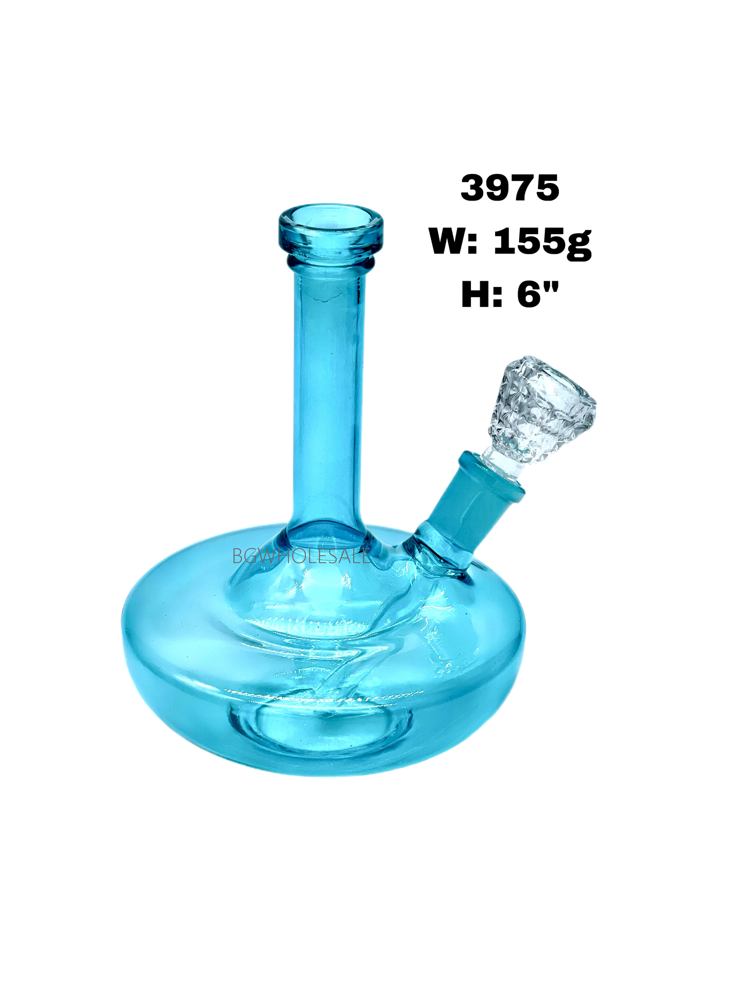 6" Big Chamber Colored Glass Bong