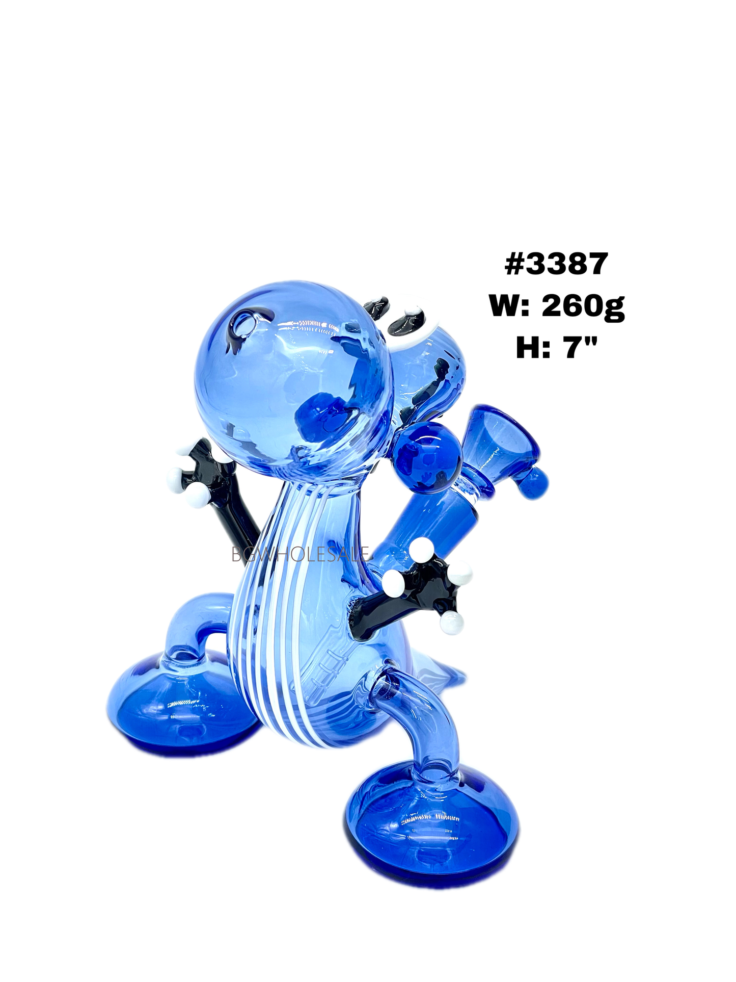 Baby Dinosaur Glass Bong Water Pipe 7"