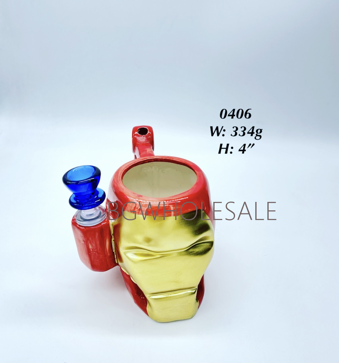 Iron Man Ceramic Mug Smoking Pipe