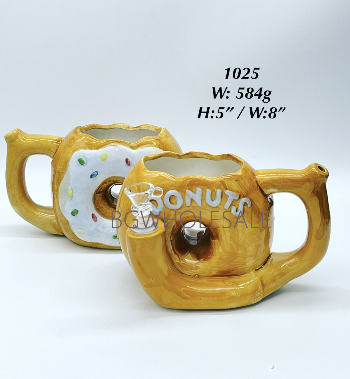 Ceramic Donuts Mug Cup Hand Pipe 5"