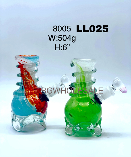 6" Small Vase Soft Glass Water Pipe