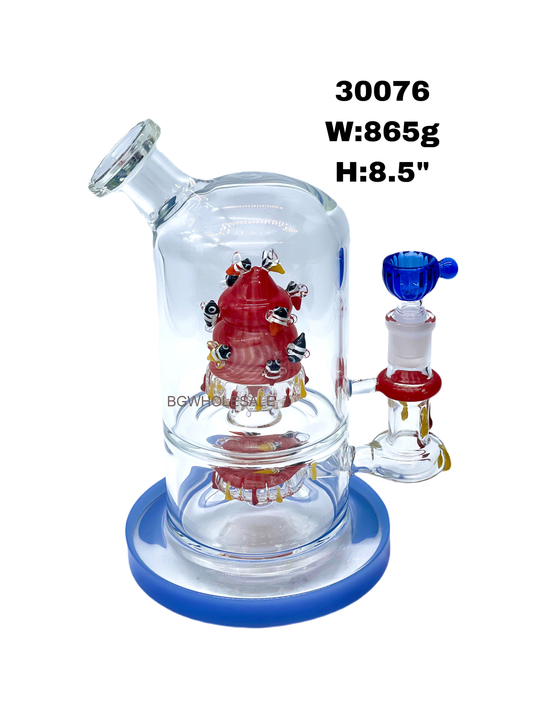 8.5" Honeycomb Jet Perc Glass Bong Water Pipe