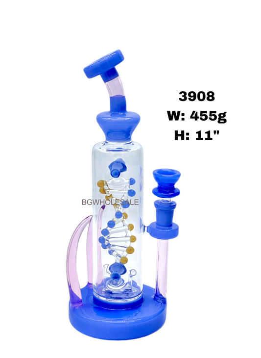 11" Rotating DNA Perc Bong Water Pipe