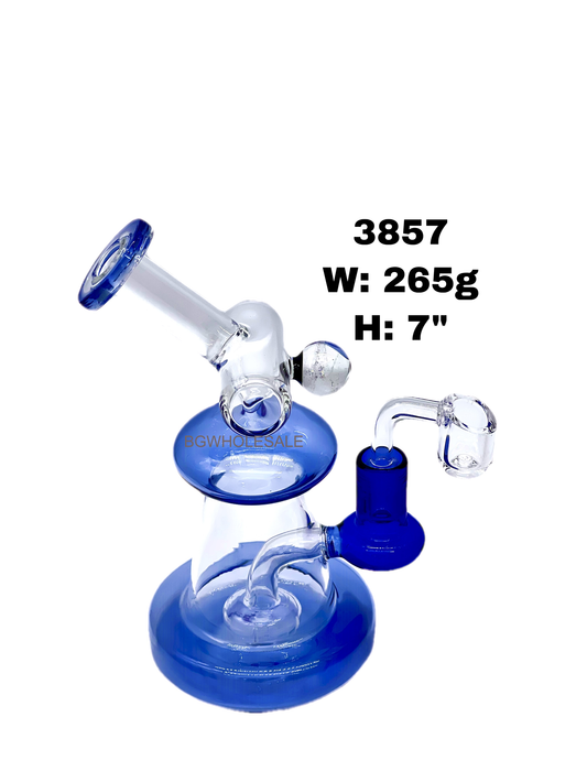 7" Showerhead Perc Glass Dab Rig