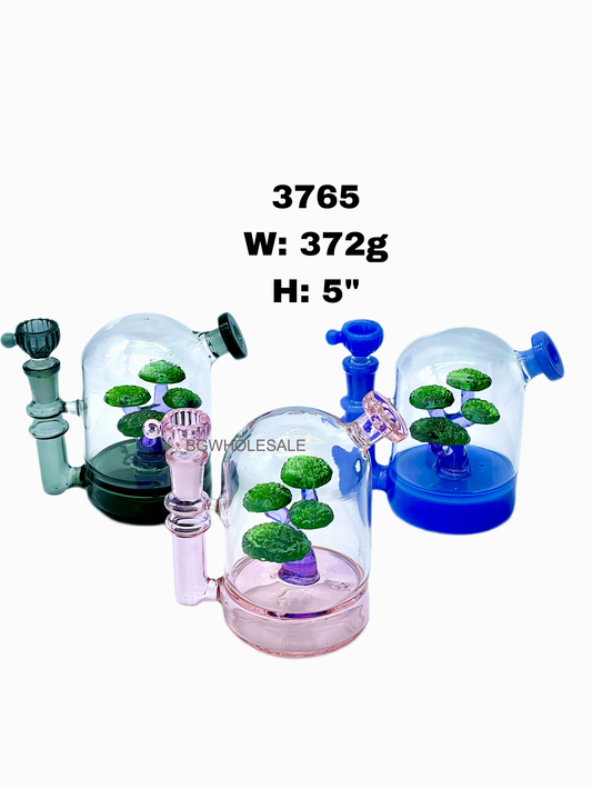 5" Bonsai Perc Bong Dome Shape Glass Water Pipe