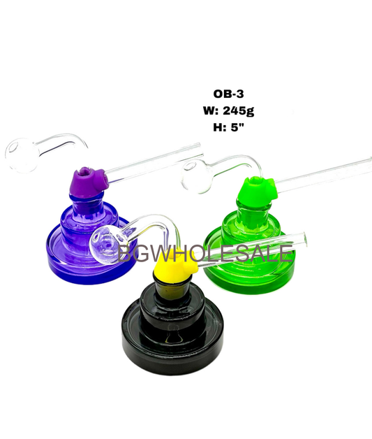 5" Double Layers Cake Glass Oil Burner Sniffer