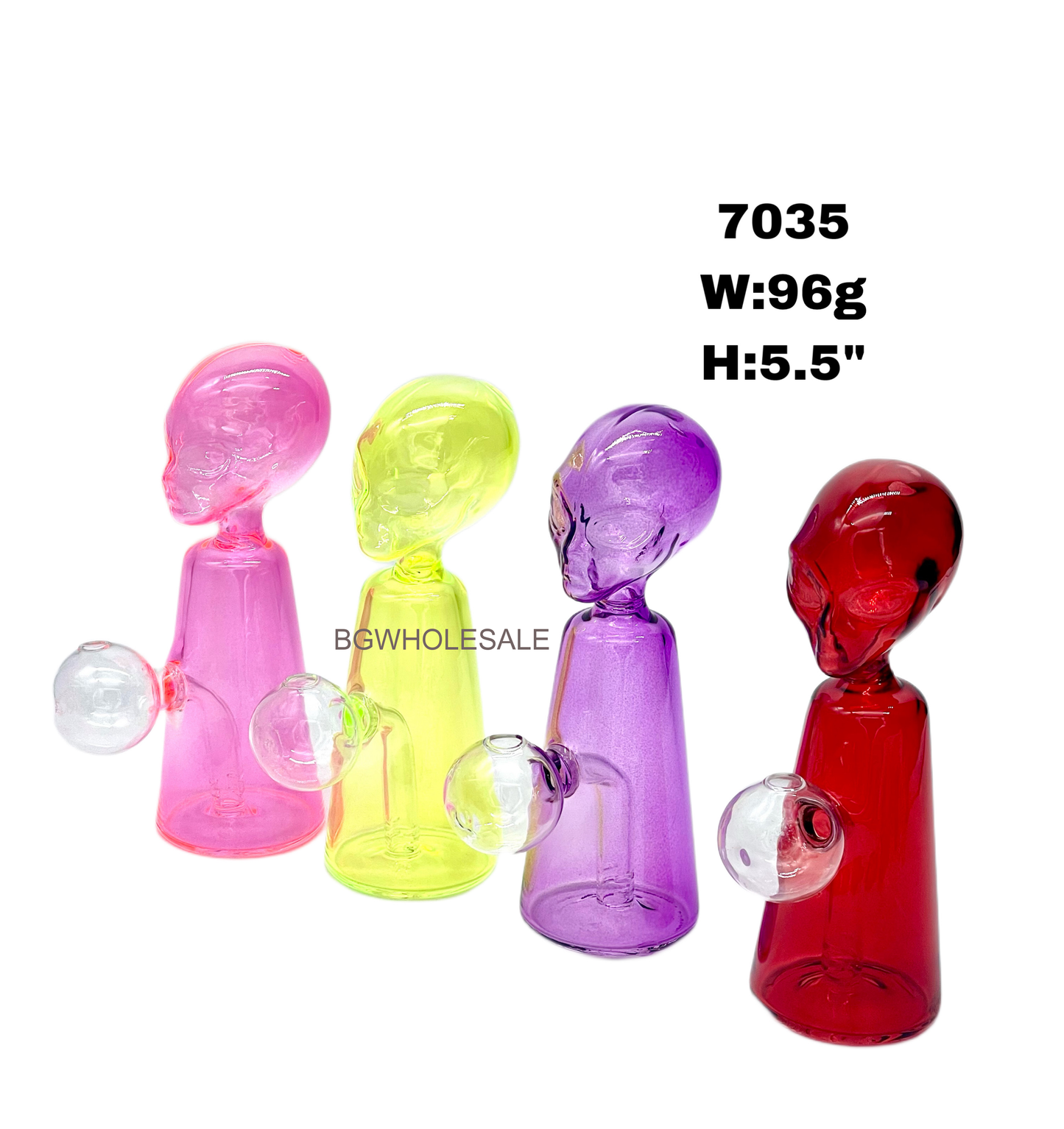 5.5" Colored Alien Glass Sniffer