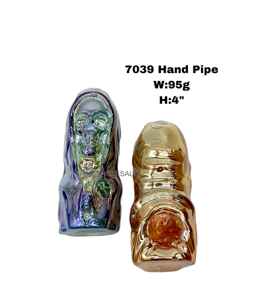 4" Electroplated Wizard Glass Hand Pipe