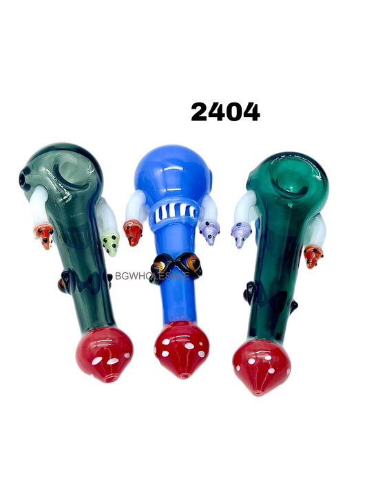Glass Spoon Pipes with Murshroom