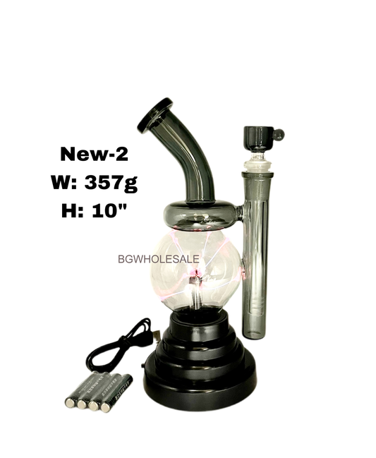 10" Plasma Ball Light Up Smoking Water Pipe