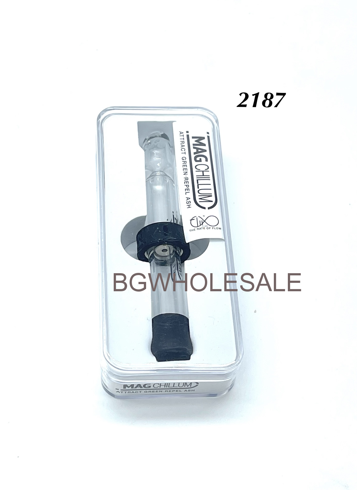 MAG BLUNT CHILLUM  MAGNETIC ASHER BAND GLASS BLUNT