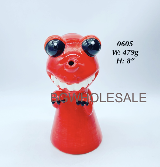 Baby Dinosaur Ceramic Water Pipe 8"