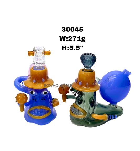 5.5" Snail King Glass Water Pipe