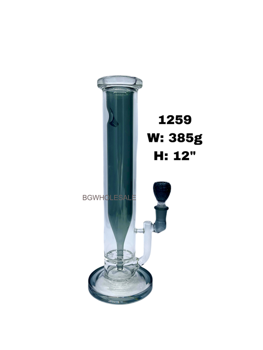 12" Straight Tube Bong Cyclone  Perc