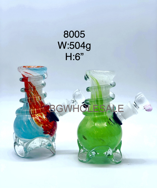 6" Small Soft Glass Water Pipe with Wrap