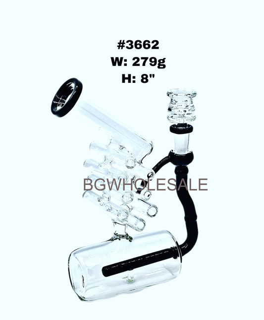 8" Drum Chamber Inline Perc Recycler Dab Rig