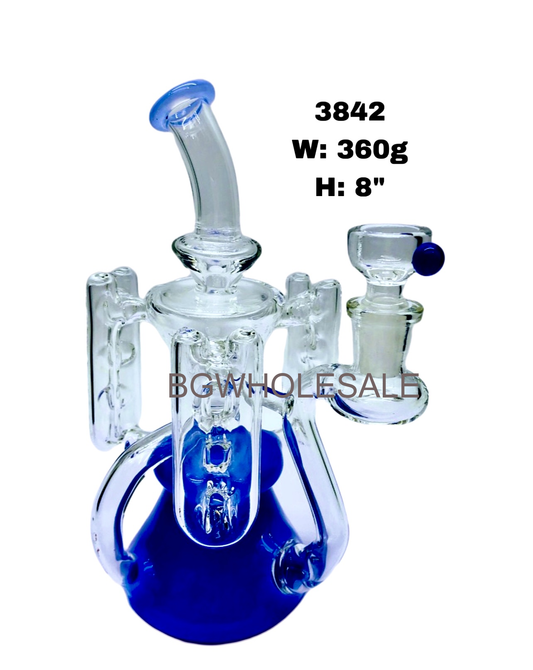 8" Recycler Dab Rig Percolator Water Pipe