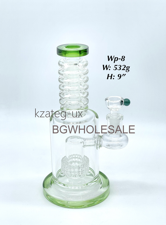 9" Showerhead Percolator Bong  with Rings Tube