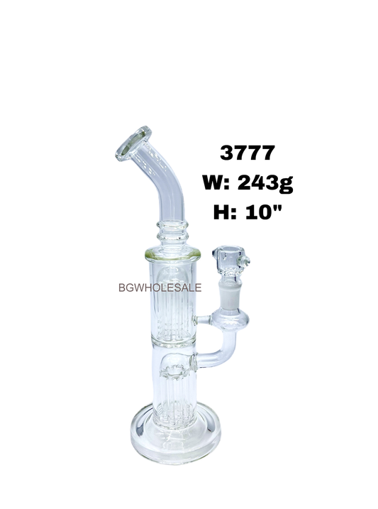 10" Dual Tree Perolator Bong Glass Water Pipe