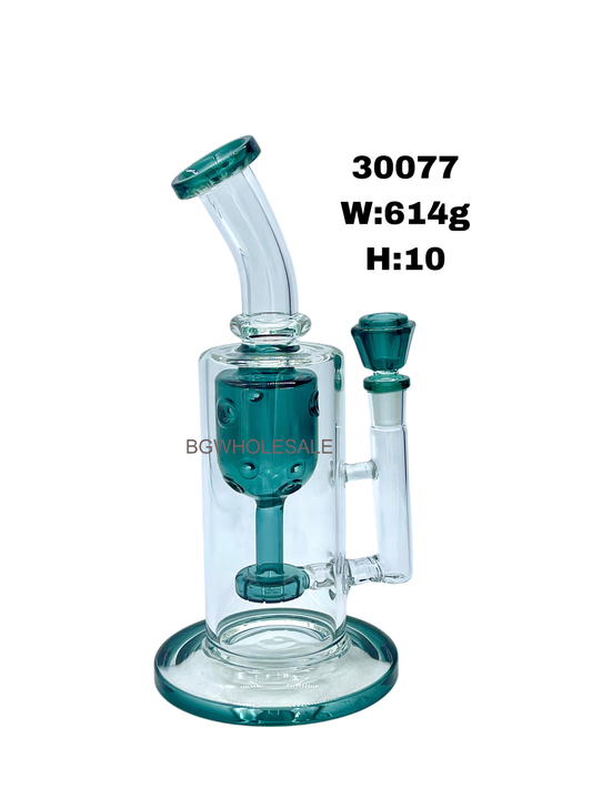 10" Showerhead Perc Glass Water Pipe