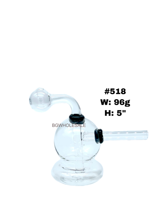 5" Ball Shape Clear Glass Sniffer