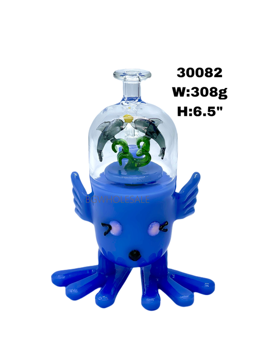 Big Feet Dolphin Percs Glass Water Pipe 6.5"