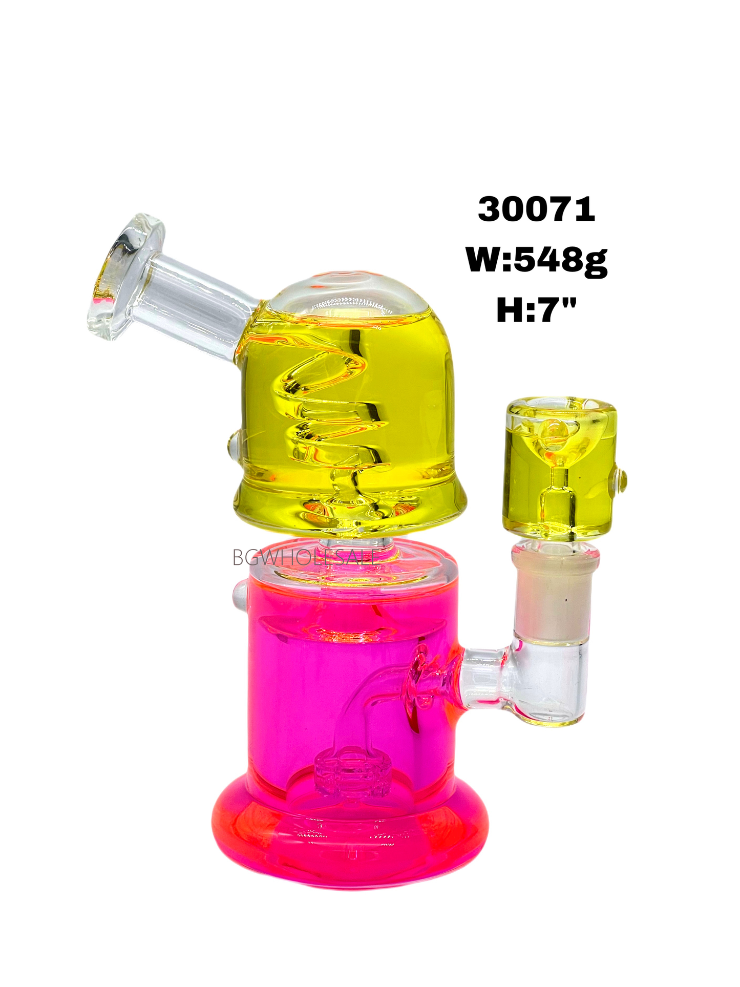 Double Chamber Glycerine Perc Bong 7"