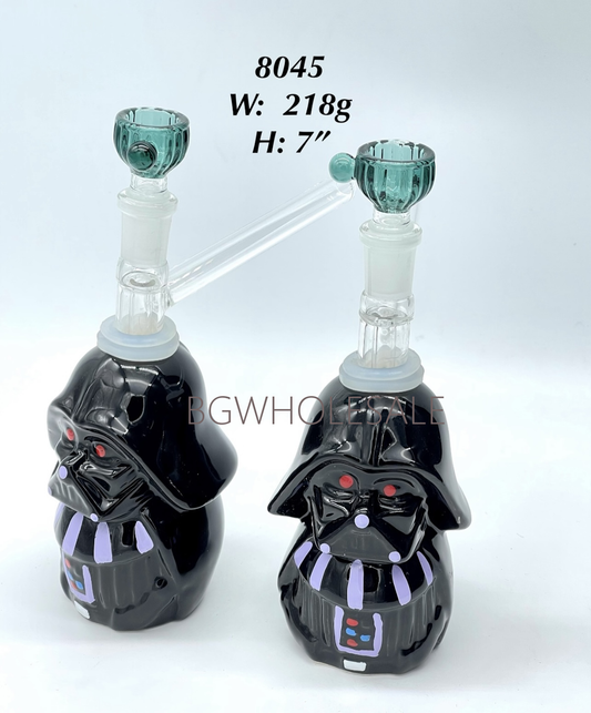 Darth Vader Ceramic Water Pipe with Long Mouthpiece Downstem