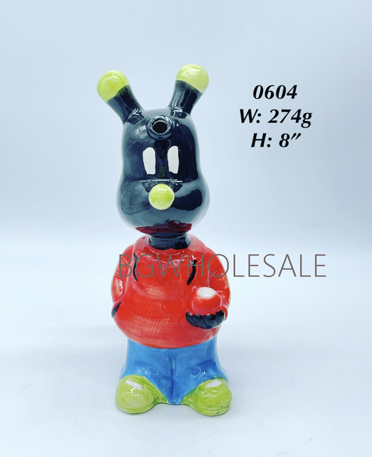 Mickey Mouse Ceramic Water Pipe 8"