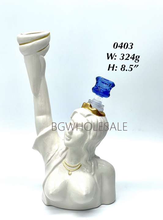 Statue of Liberty Ceramic Water Pipe 8.5“