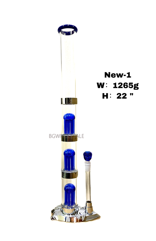 22" Tree Perc Detachable Straight Tube Glass Bong